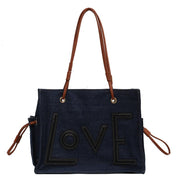 simple letters one-shoulder bucket bag, view 8 - MRSLM