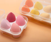 diagonal-cut beauty egg makeup sponge set - MRSLM