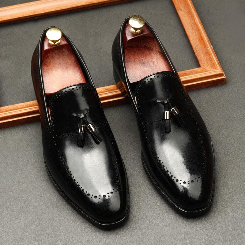 Men's cowhide business wedding shoes, view 6 - MRSLM