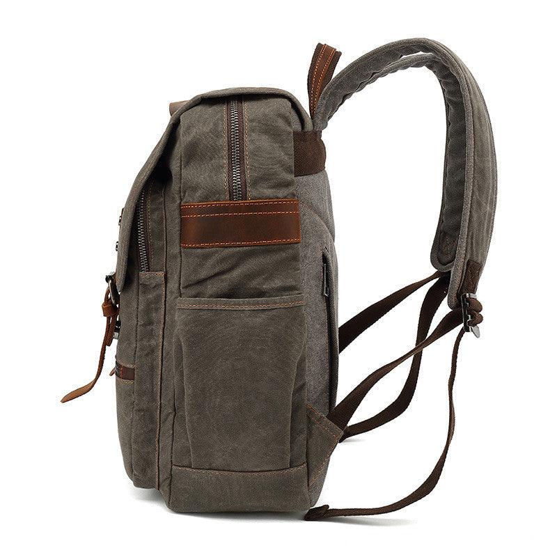 Student canvas book backpack, view 2 - MRSLM