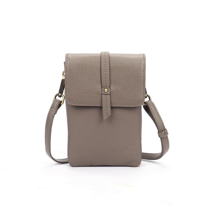 cowhide crossbody phone bag, view 6 - MRSLM