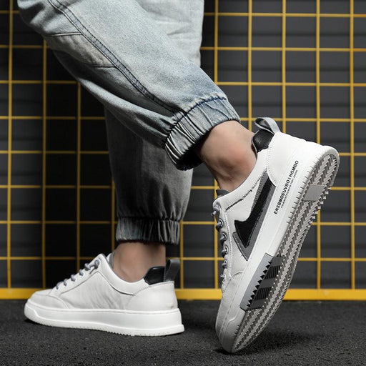 men's all-match leather low-top sneakers - MRSLM