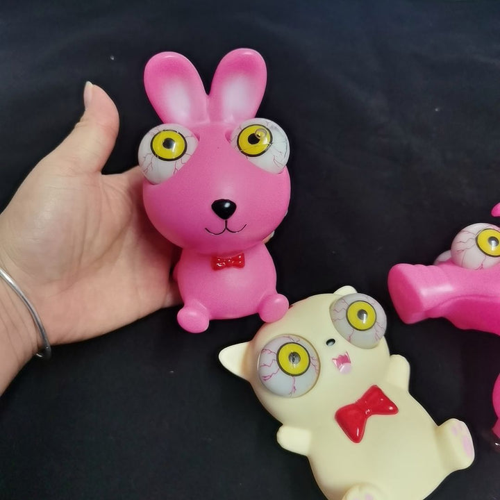 Cartoon Animal Decompression Toy Stress Reduction Ball Cute Little White Panda Dinosaur Squeeze Pop Eye Squeeze Antistress Toy