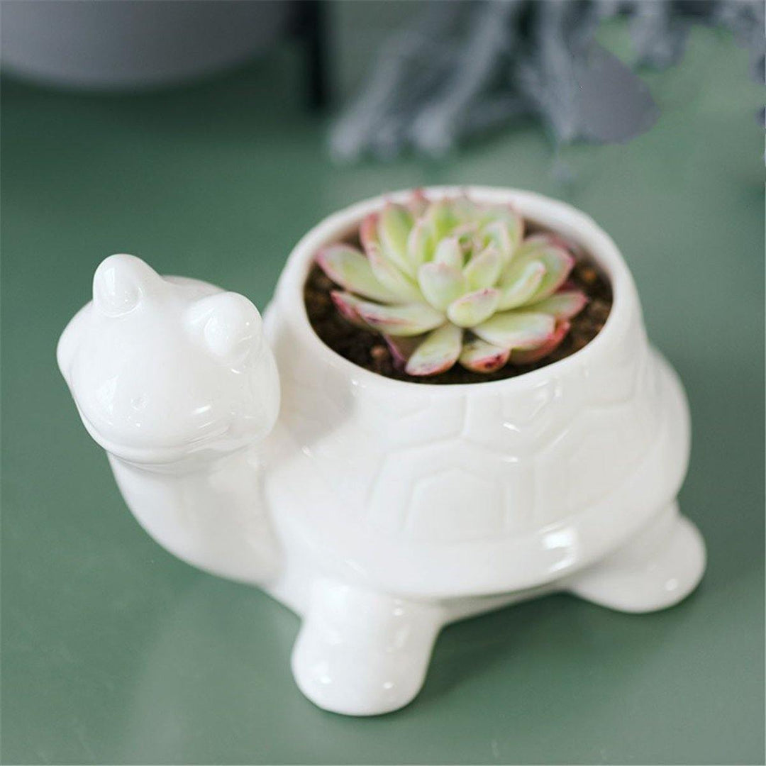 Ceramic Succulent Plant Container Flower Pot Planter Holder Vase Animal Shape Decorations - MRSLM