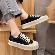 platform canvas shoes with check pattern - MRSLM