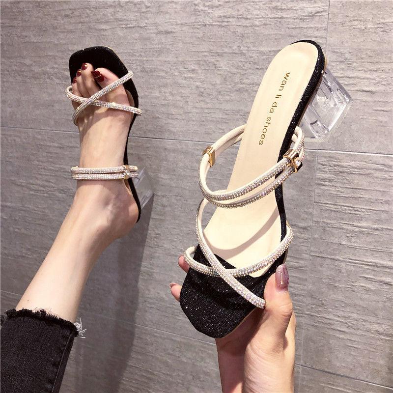 Crystal high-heel open-toe sandals - MRSLM