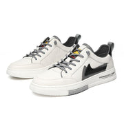 men's all-match leather low-top sneakers, view 2 - MRSLM