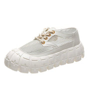 Women's lace-up mesh round-toe shoes, view 3 - MRSLM