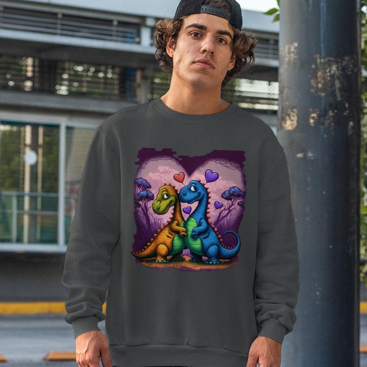 Love Sweatshirt - Dinosaur Crewneck Sweatshirt - Colorful Sweatshirt - MRSLM