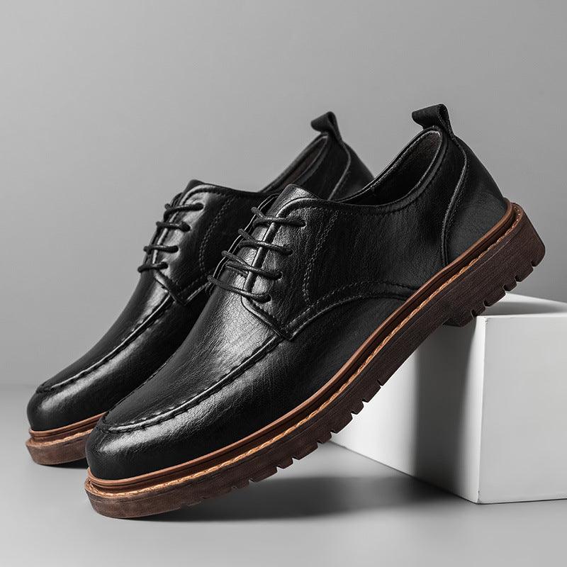 Men's lace-up cowhide business shoes, view 4 - MRSLM