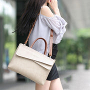 women's cowhide business shoulder bag, view 3 - MRSLM
