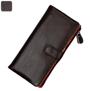 Ladies long RFID leather wallet, view 18 - MRSLM