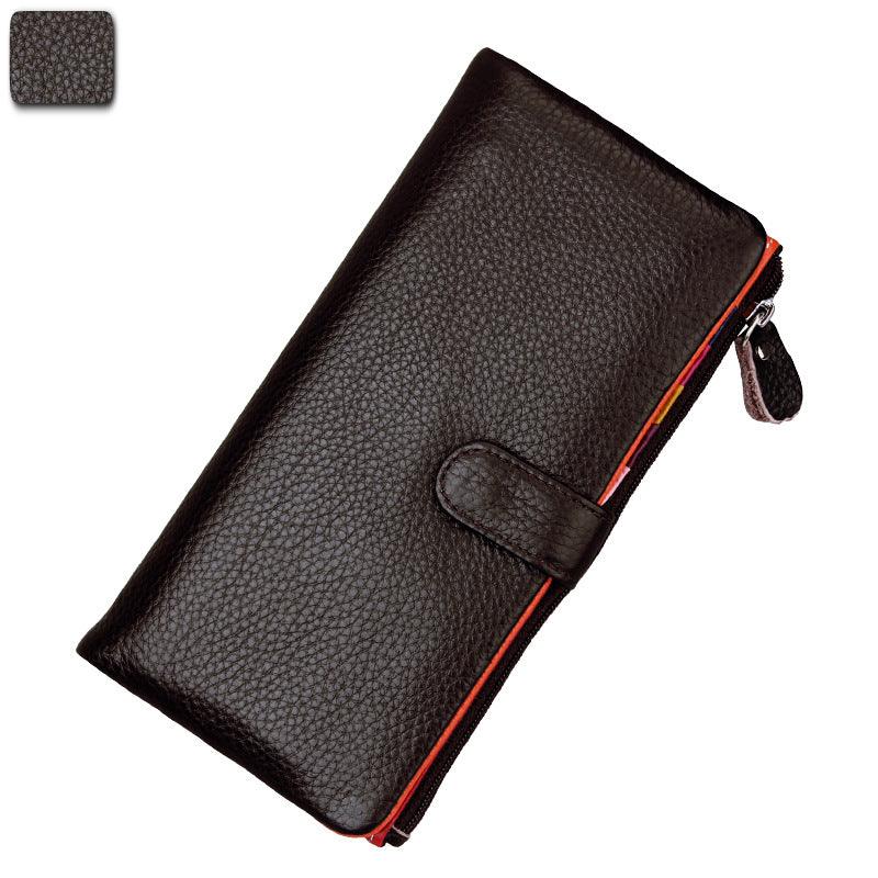 Ladies long RFID leather wallet, view 18 - MRSLM