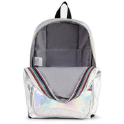 women's laser PU leather backpack, view 3 - MRSLM