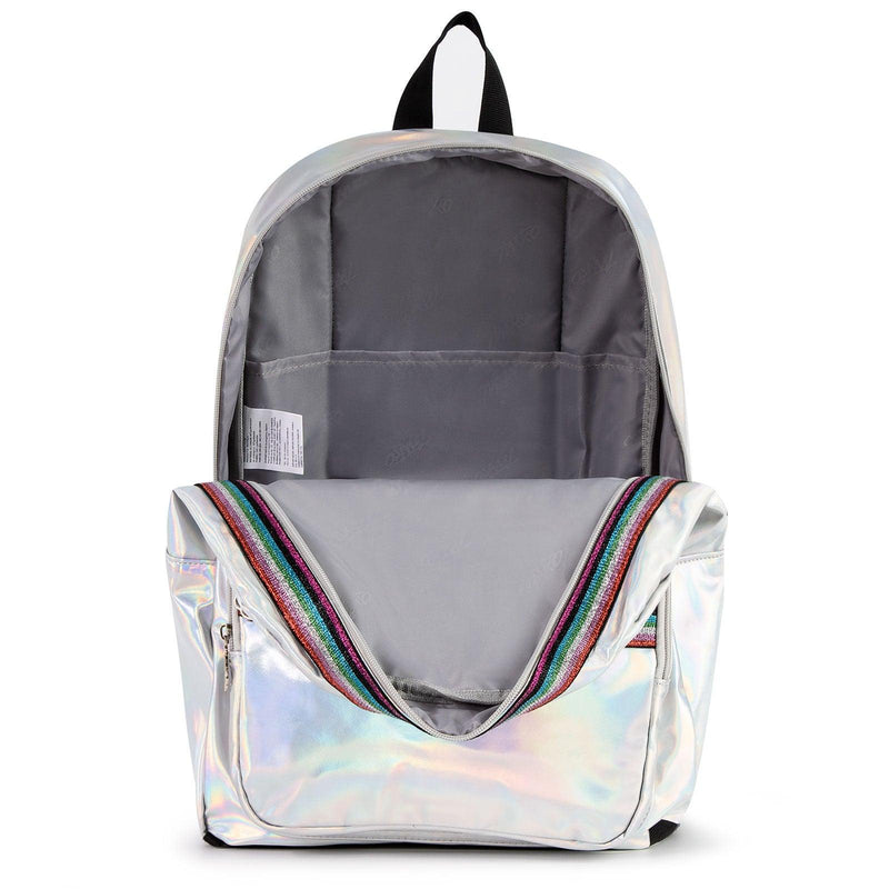 women's laser PU leather backpack, view 3 - MRSLM