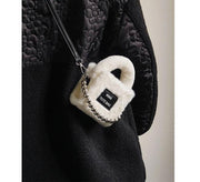 Women's plush teddy mini chain bag, view 5 - MRSLM