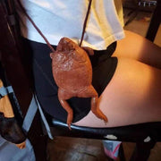 toad print latex shoulder bag, view 7 - MRSLM