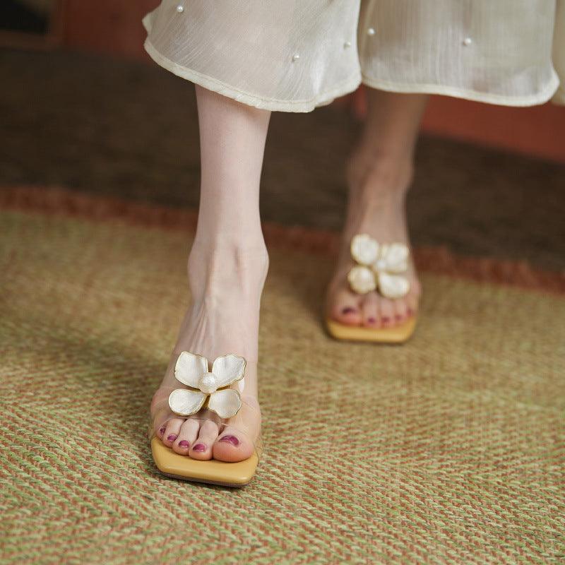 thick sole square toe sandals, view 3 - MRSLM