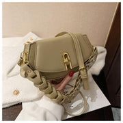 Woven PU dumpling shoulder bag, view 8 - MRSLM