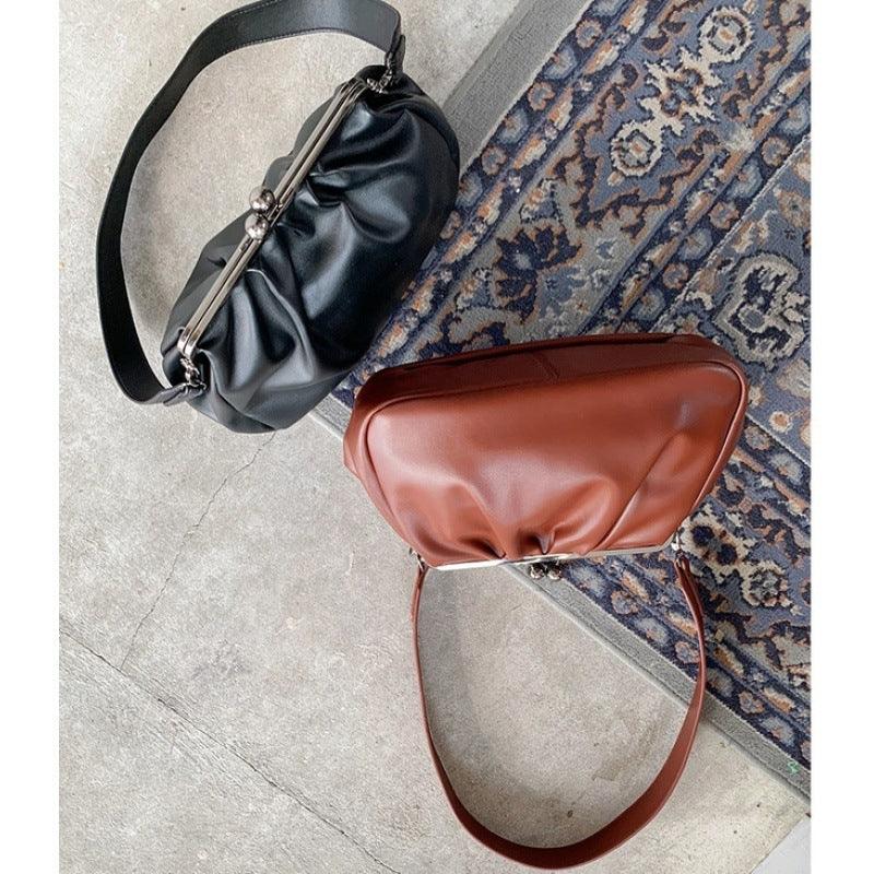 soft folds shoulder messenger bag, view 7 - MRSLM
