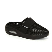 Women's thick-sole mesh wedge slippers, view 6 - MRSLM