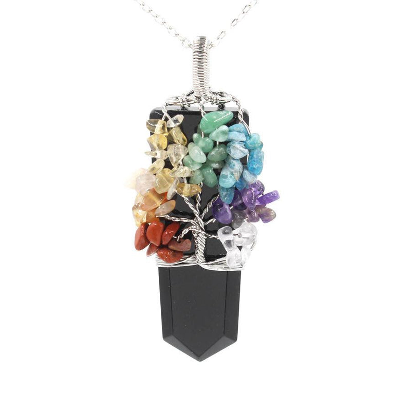 crystal column tree of life winding pendant - MRSLM
