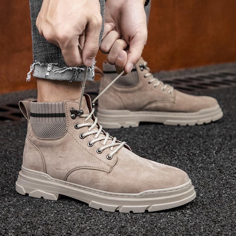Men's mid-top front-tie boots, view 7 - MRSLM