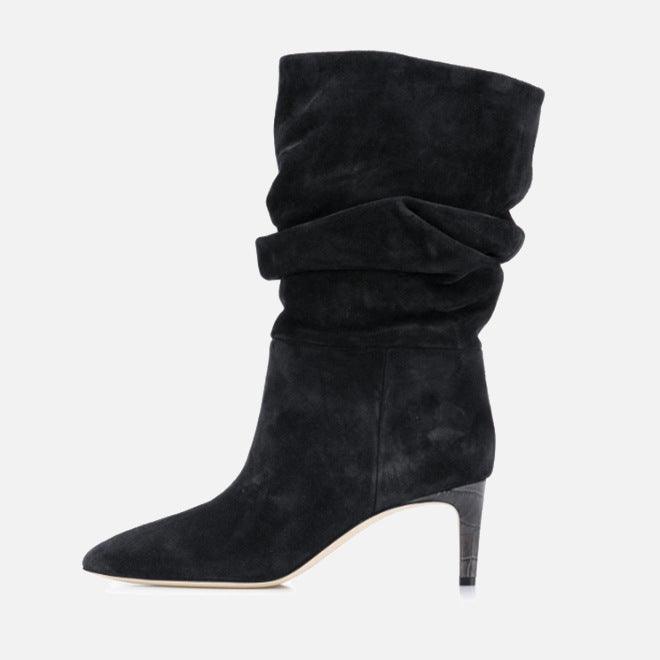 pointed toe stiletto mid-top boots, view 8 - MRSLM