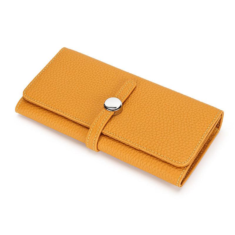 Women's long folding leather wallet, view 8 - MRSLM