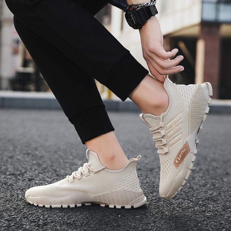 Men's breathable canvas sneakers, view 3 - MRSLM