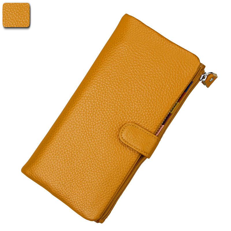 Ladies long RFID leather wallet, view 6 - MRSLM