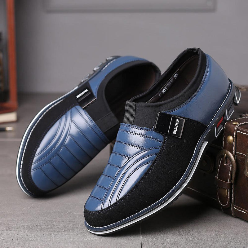 Men's black round toe casual shoes, view 5 - MRSLM