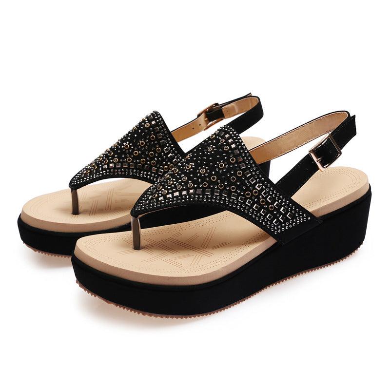 women's crystal foam platform sandals, view 2 - MRSLM