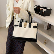 large canvas shoulder tote bag, view 7 - MRSLM