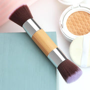 Double-headed bamboo makeup brush, view 2 - MRSLM