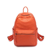 Women's washed leather backpack, view 9 - MRSLM