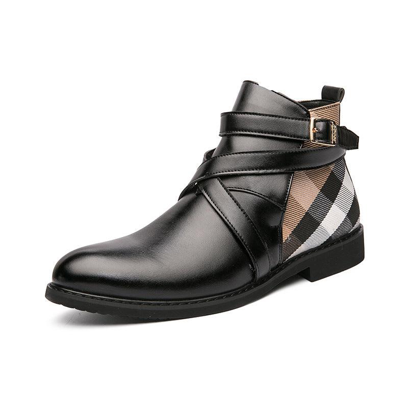 Men's retro short flat boots, view 4 - MRSLM
