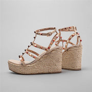 thick-soled rivet platform shoes - MRSLM