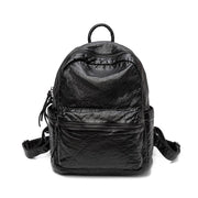 Women's washed leather backpack, view 5 - MRSLM