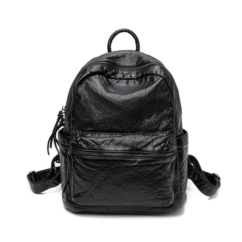 Women's washed leather backpack, view 5 - MRSLM