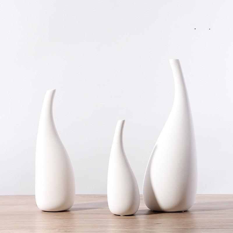 Nordic Decoration Home White Flower Vase Small Simple Modern
