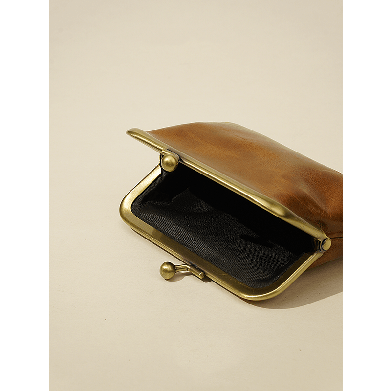 Retro leather mini coin purse, view 5 - MRSLM