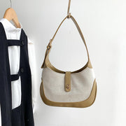 Women's High-grade Canvas Splicing Handbag - MRSLM