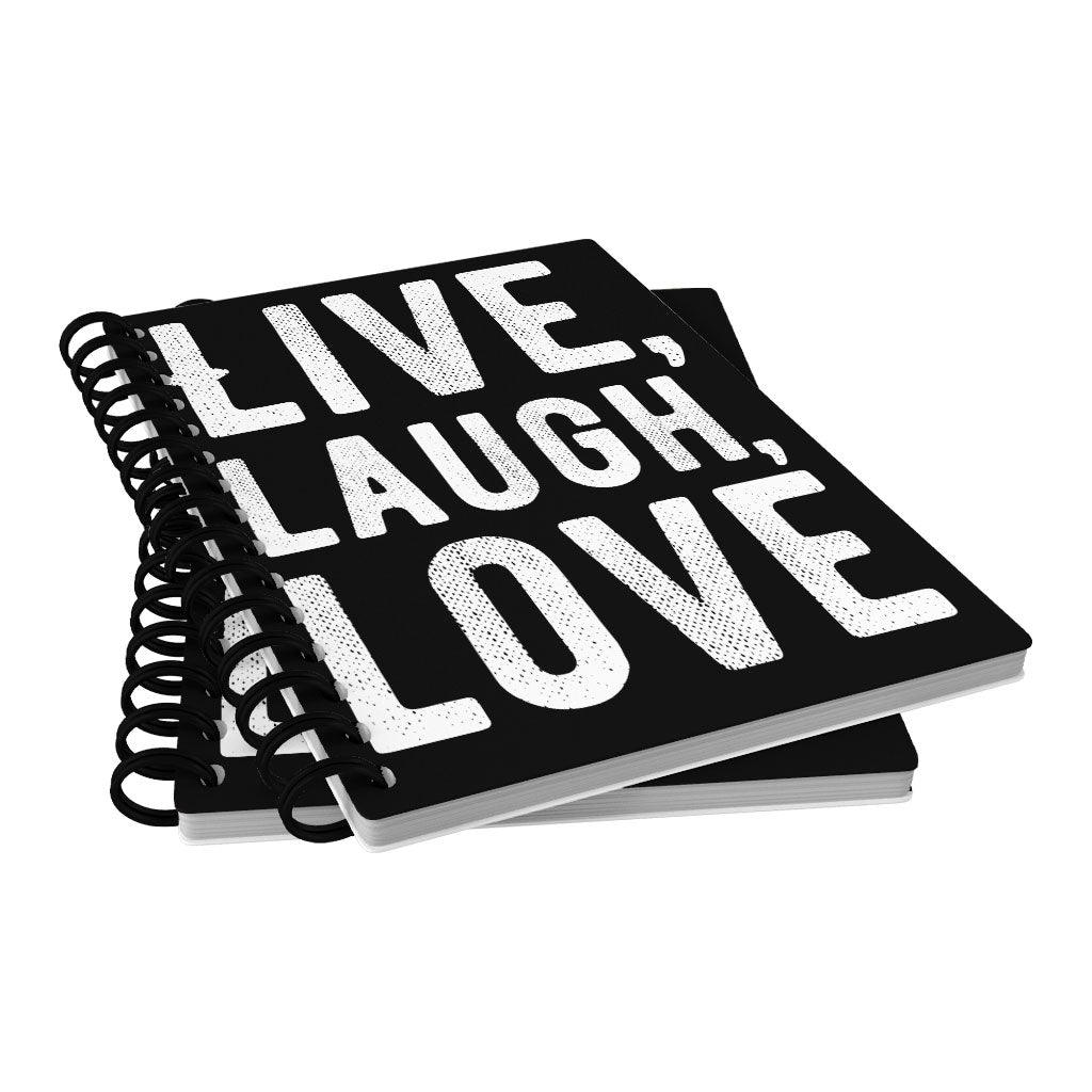 Live Laugh Love Spiral Notebook - Trendy Notebook - Cool Notebook - MRSLM