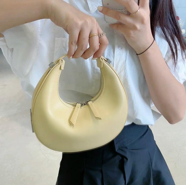 crescent underarm small round bag, view 9 - MRSLM