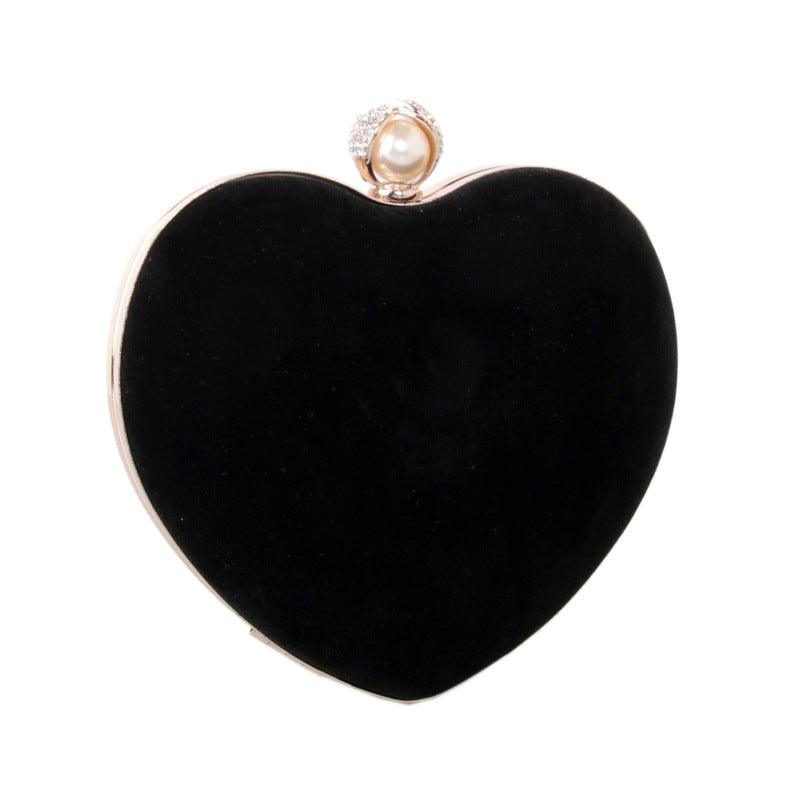 heart-shaped velvet dinner bag, view 9 - MRSLM