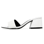 Women's simple PU thick heel sandals, view 4 - MRSLM