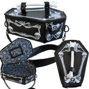 bat skeleton box handbag, view 6 - MRSLM