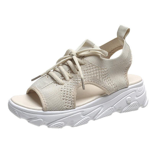thick-bottomed mesh sport sandals for women, view 2 - MRSLM