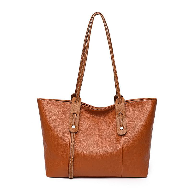 casual cowhide tote handbag, view 7 - MRSLM